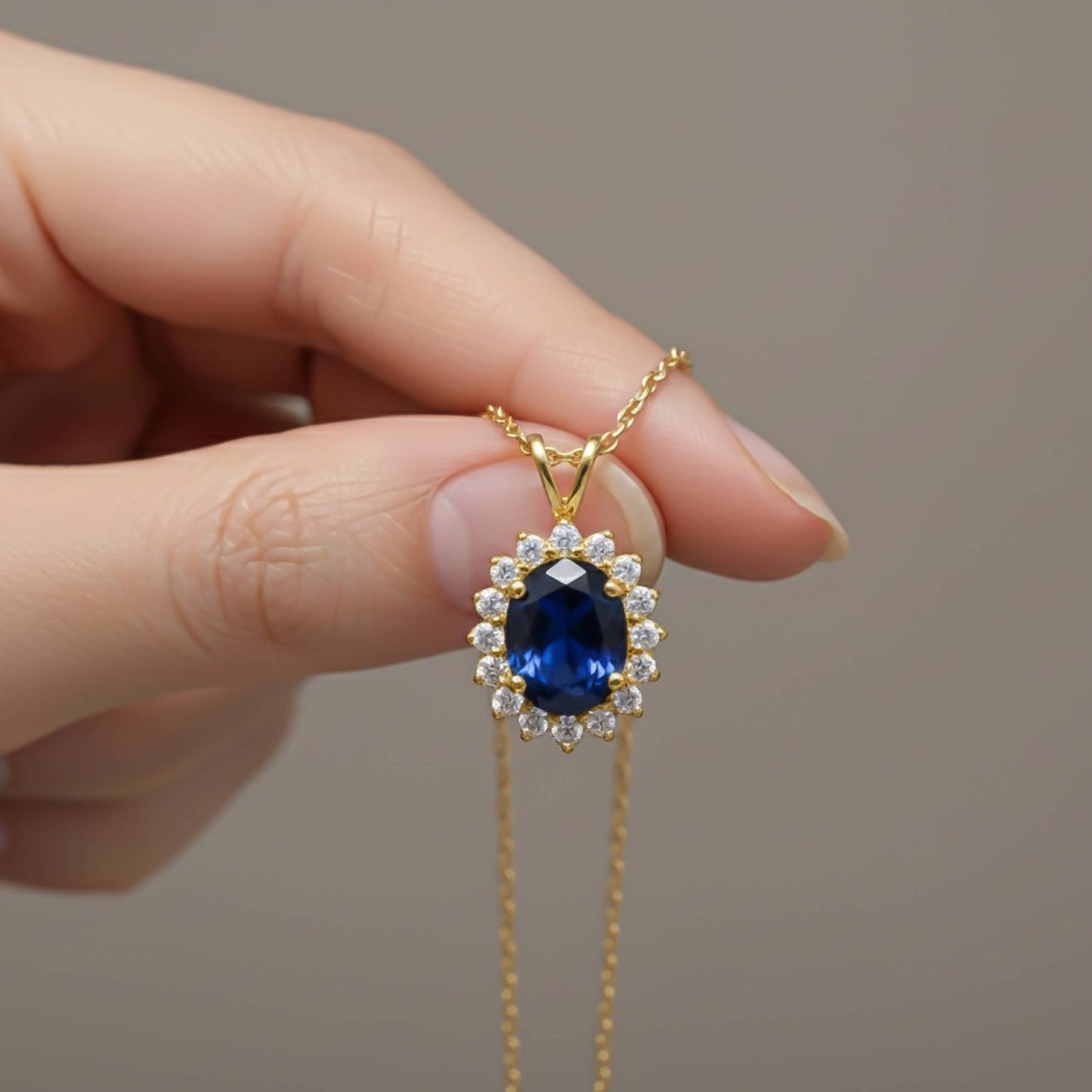 Silver Glory Sapphire Pendant