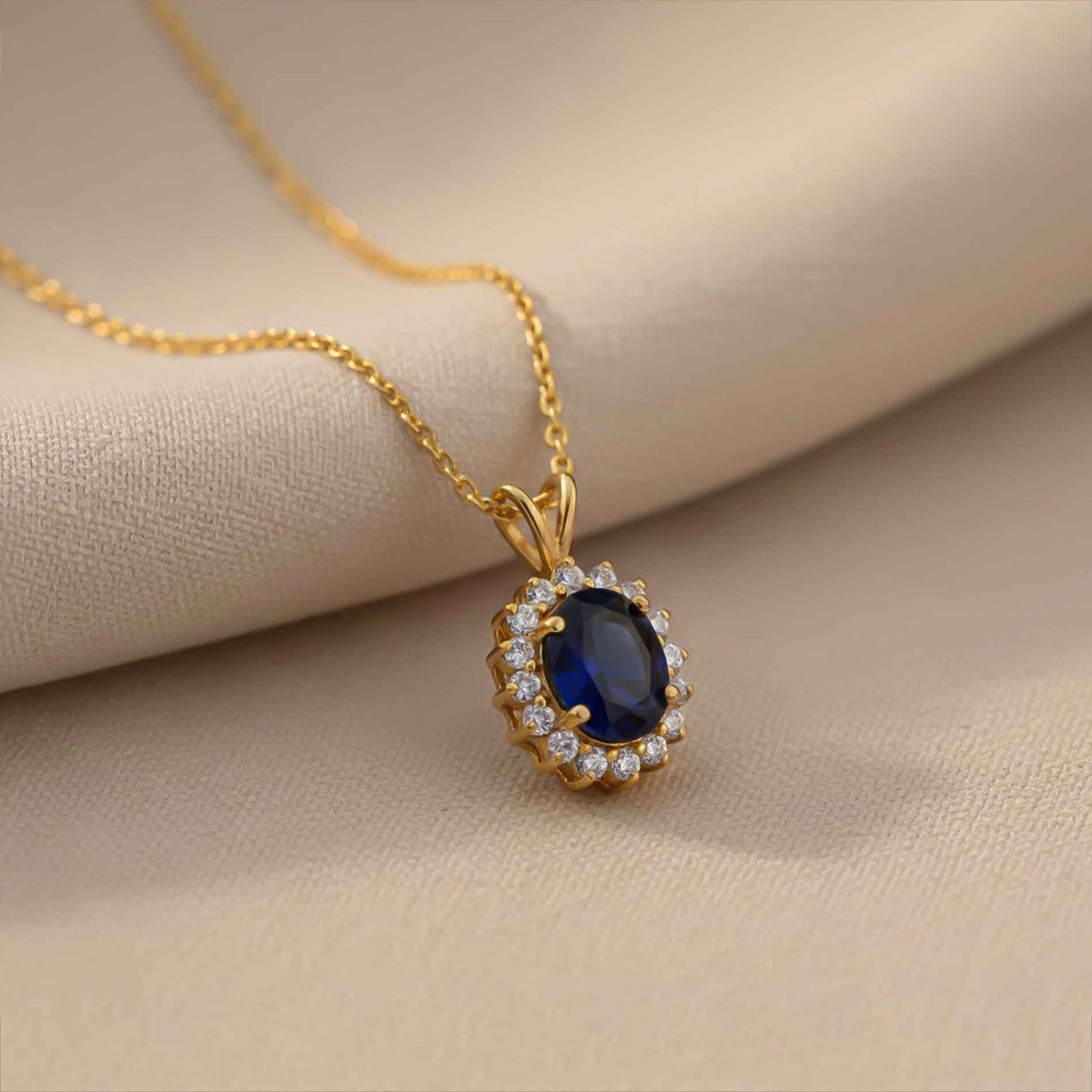 Silver Glory Sapphire Pendant