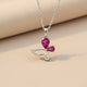 Silver Butterfly Ruby Pendant Gold Vermeil (2.5 Micron)