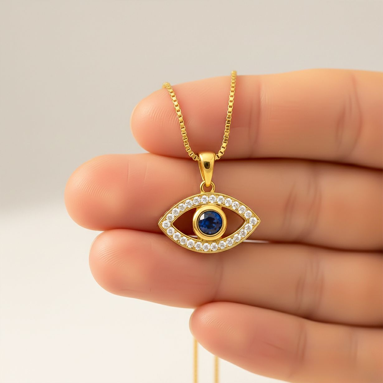 Silver Evil Eye Pendant