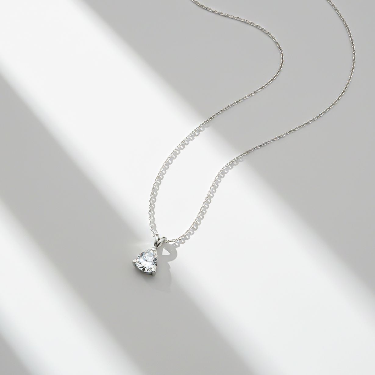 Silver Trillion Dazzling Pendant