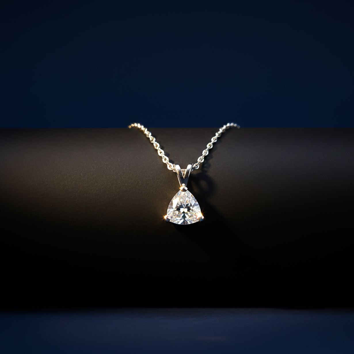 Silver Trillion Dazzling Pendant