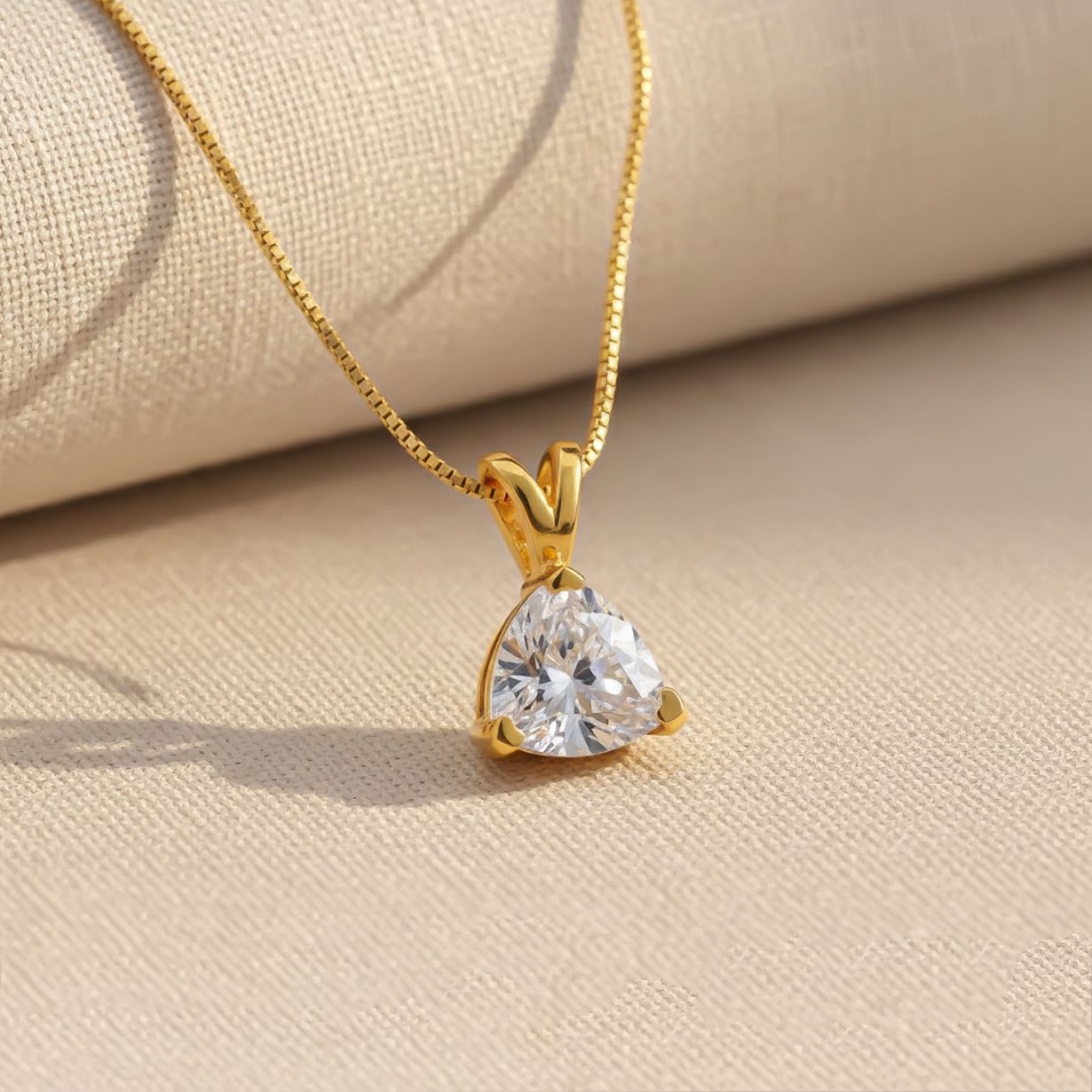Silver Trillion Dazzling Pendant