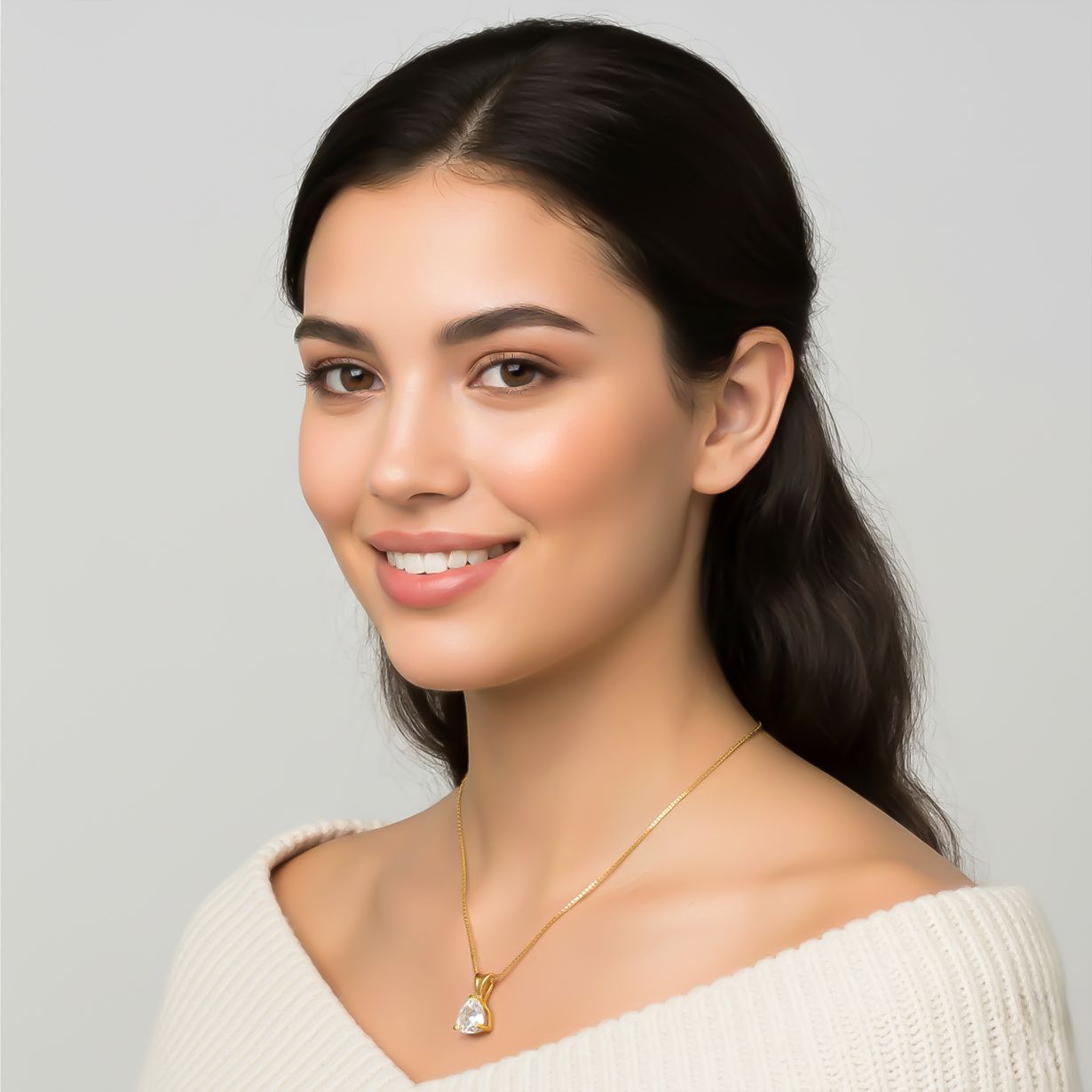 Silver Trillion Dazzling Pendant