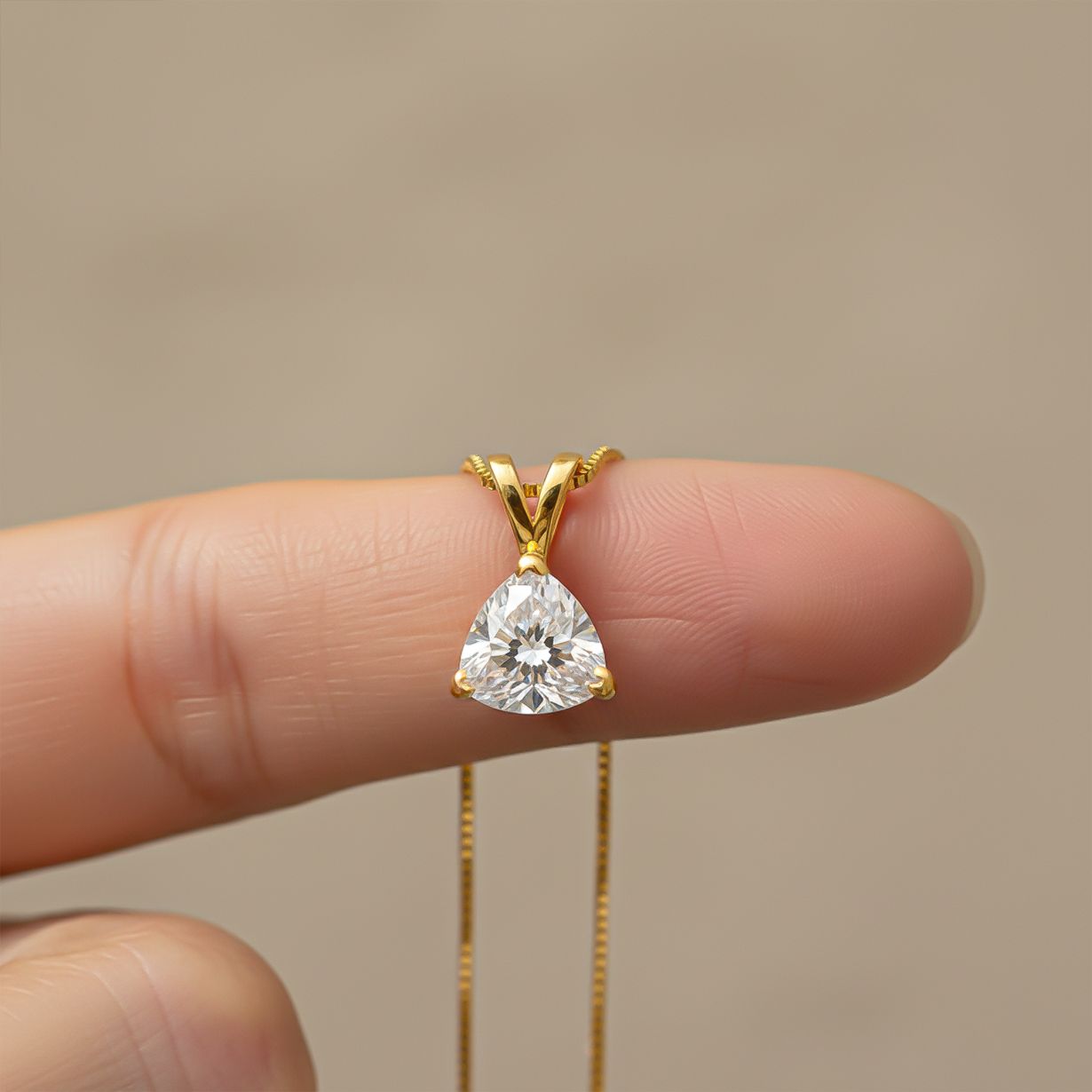 Silver Trillion Dazzling Pendant