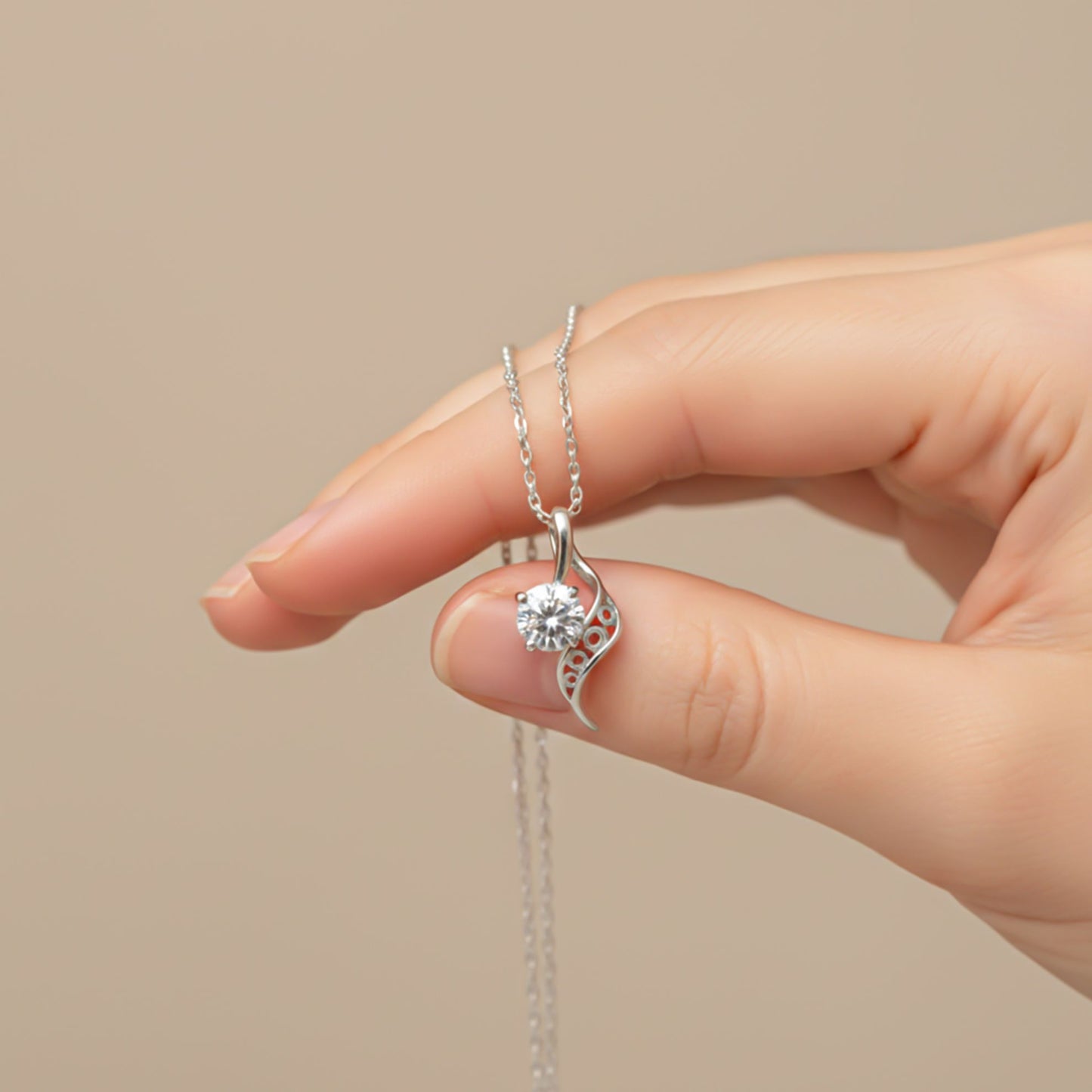 Silver Strand Pendant For Girls