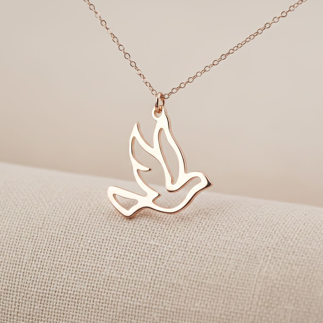 Sterling Silver Flying Dove Pendant