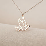 Sterling Silver Flying Dove Pendant Gold Vermeil (2.5 Micron)