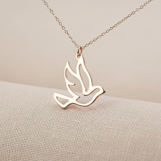 Sterling Silver Flying Dove Pendant