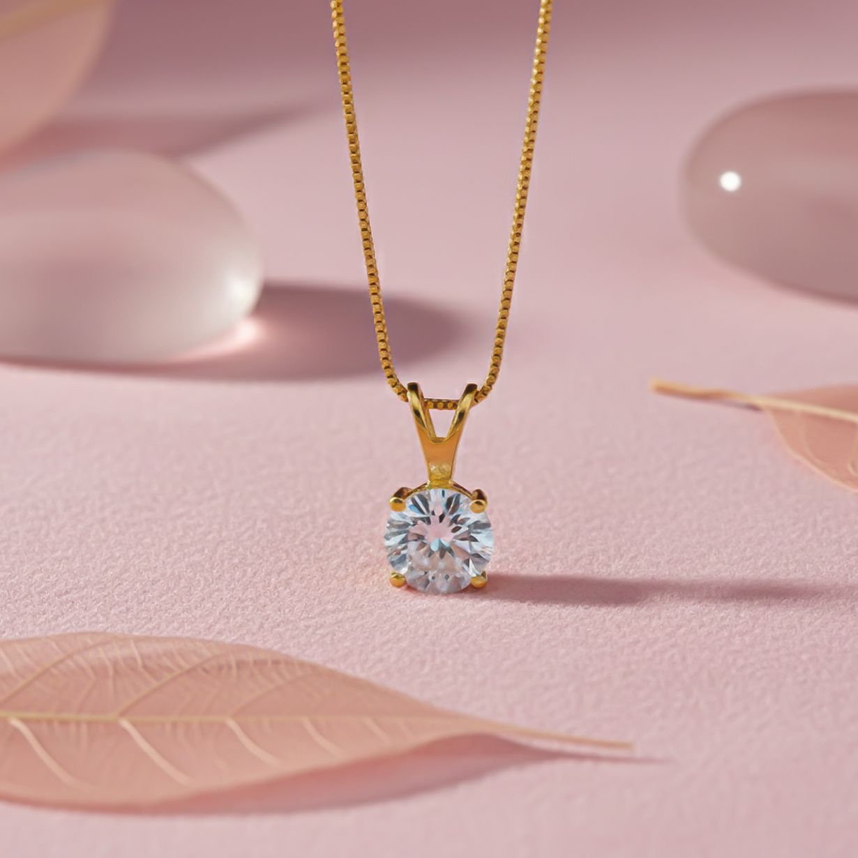 Silver Round Classic Pendant With Chain