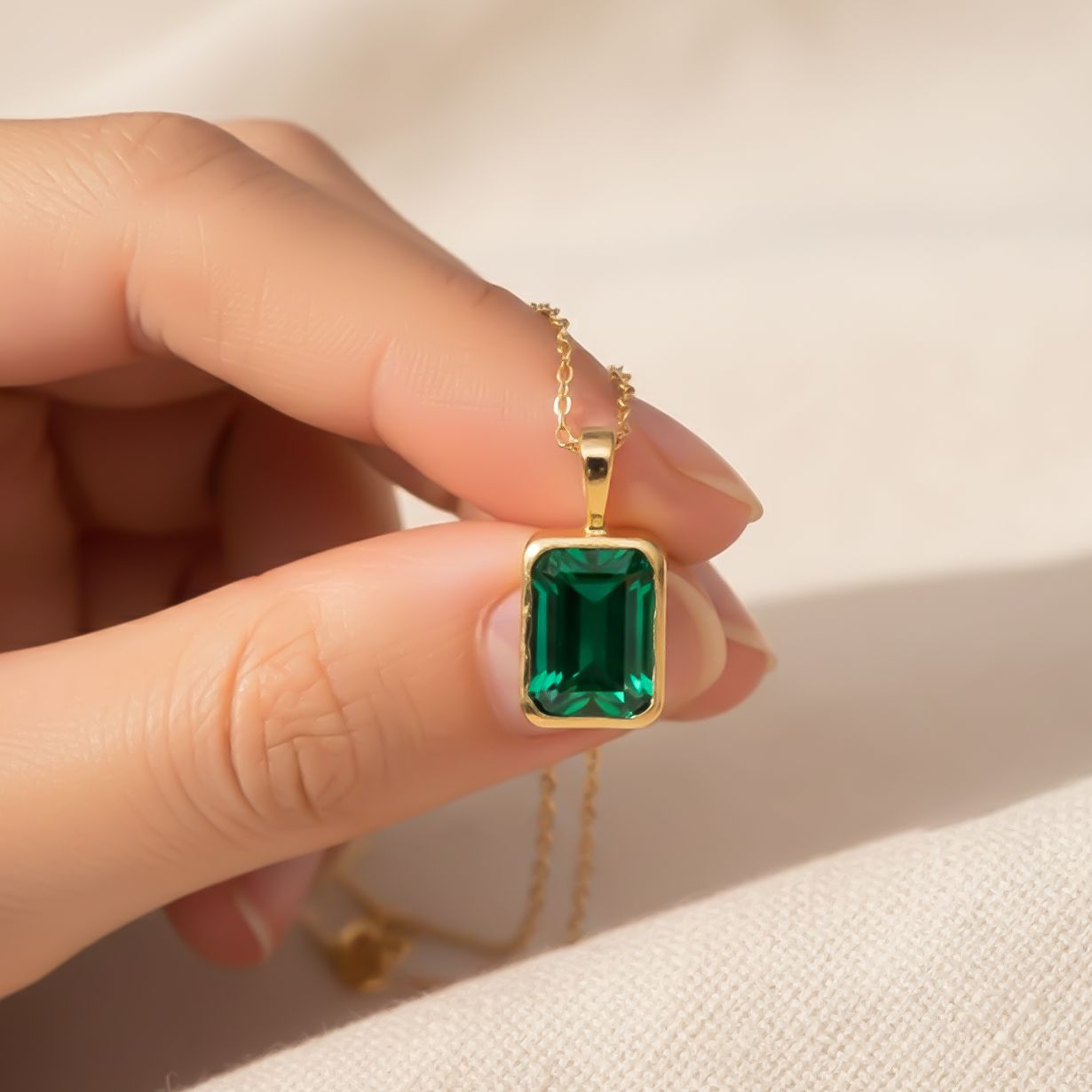 Sterling SilverEvergreen Solitaire Pendant