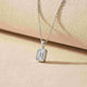 Silver Luxurious Emerald Solitaire Pendant Gold Vermeil (2.5 Micron)