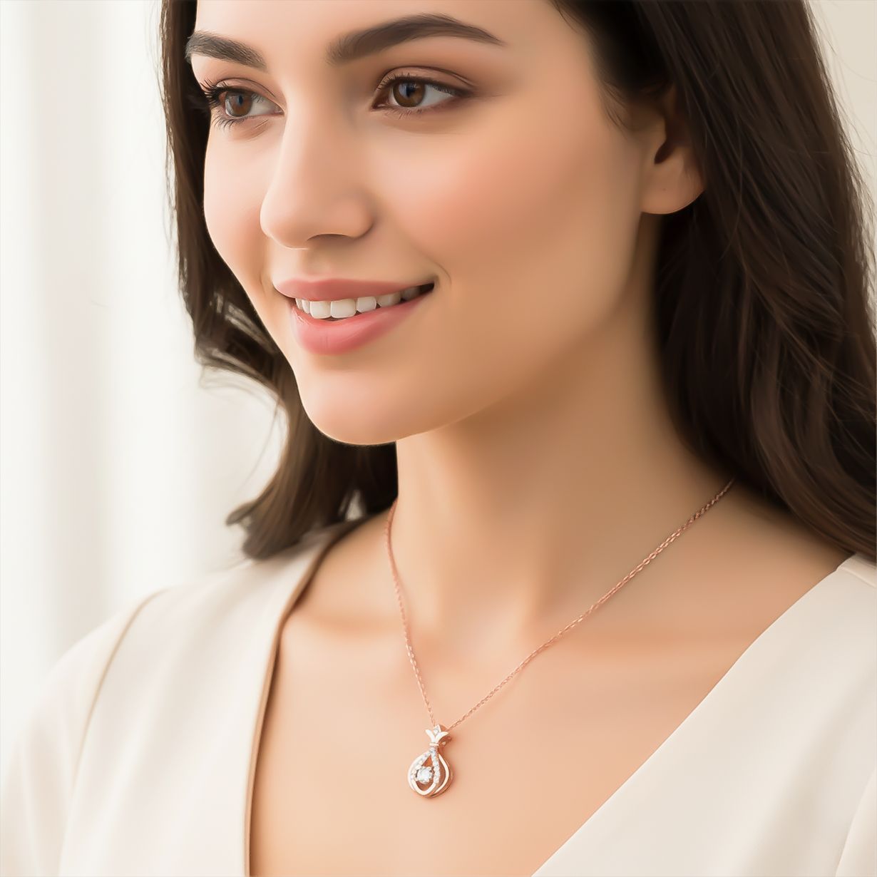 Silver Water Drop Pendant