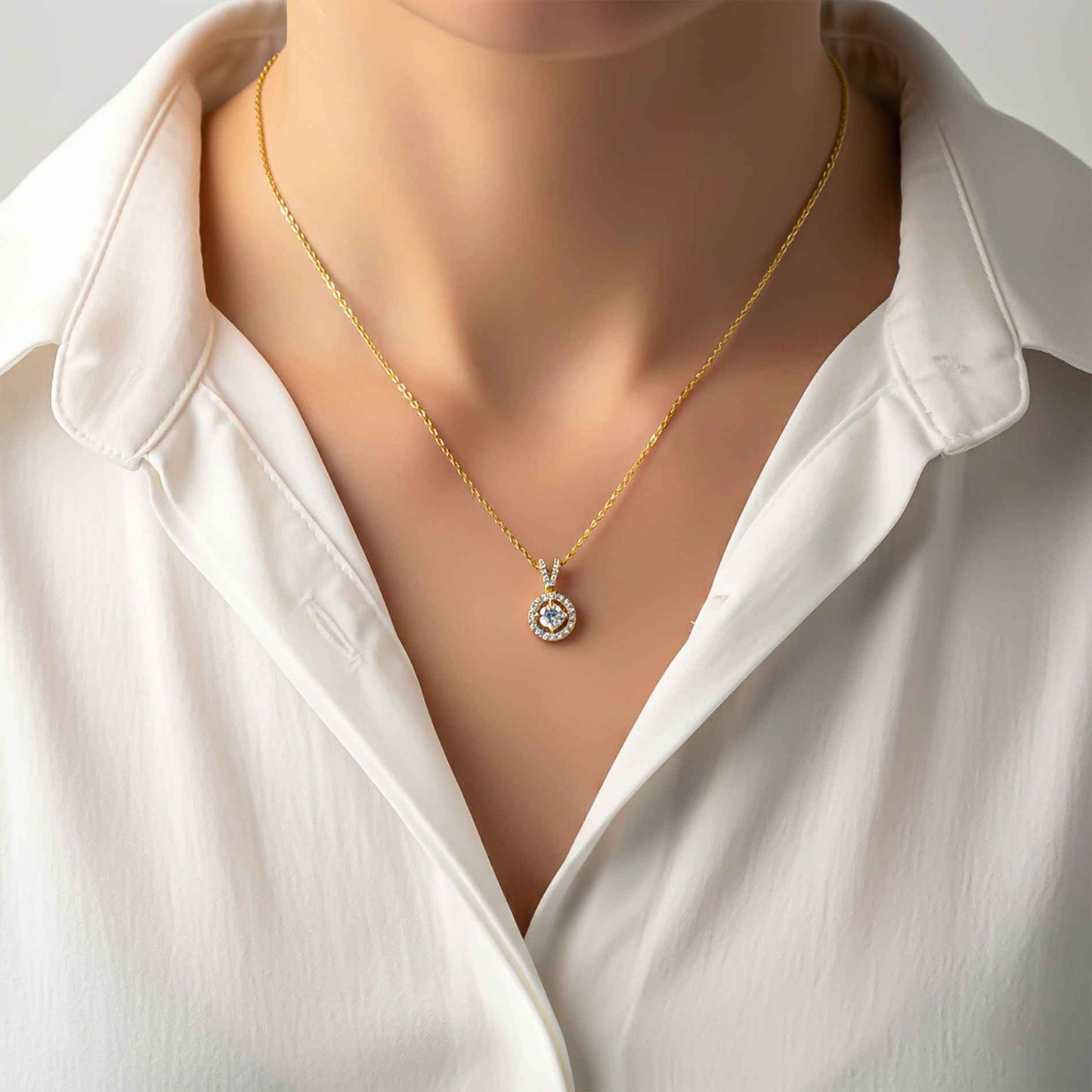 Silver Graceful Compass Pendant