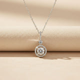 Silver Drizzle Halo Pendant Gold Vermeil (2.5 Micron)