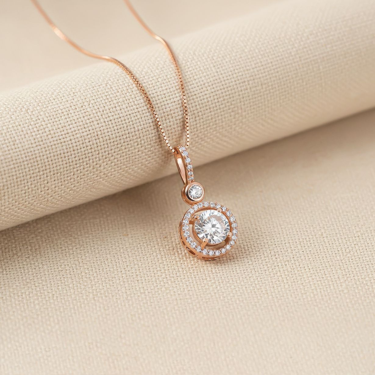 Silver Drizzle Halo Pendant