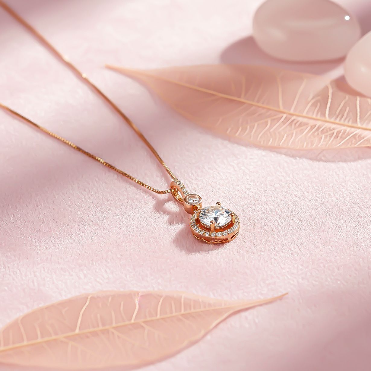Silver Drizzle Halo Pendant