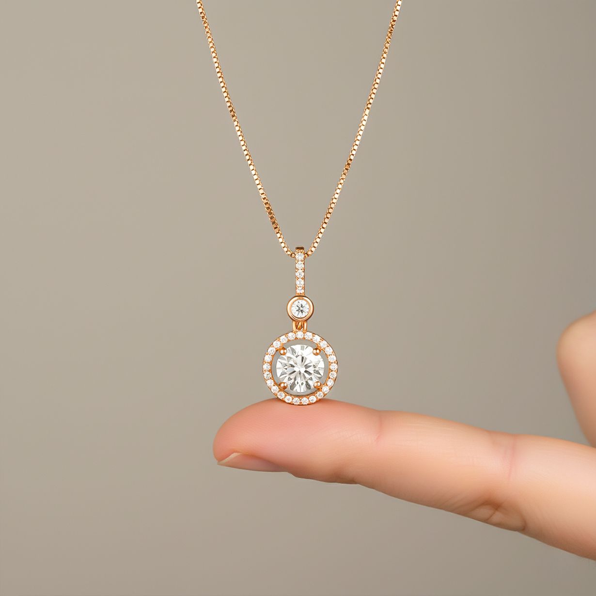 Silver Drizzle Halo Pendant