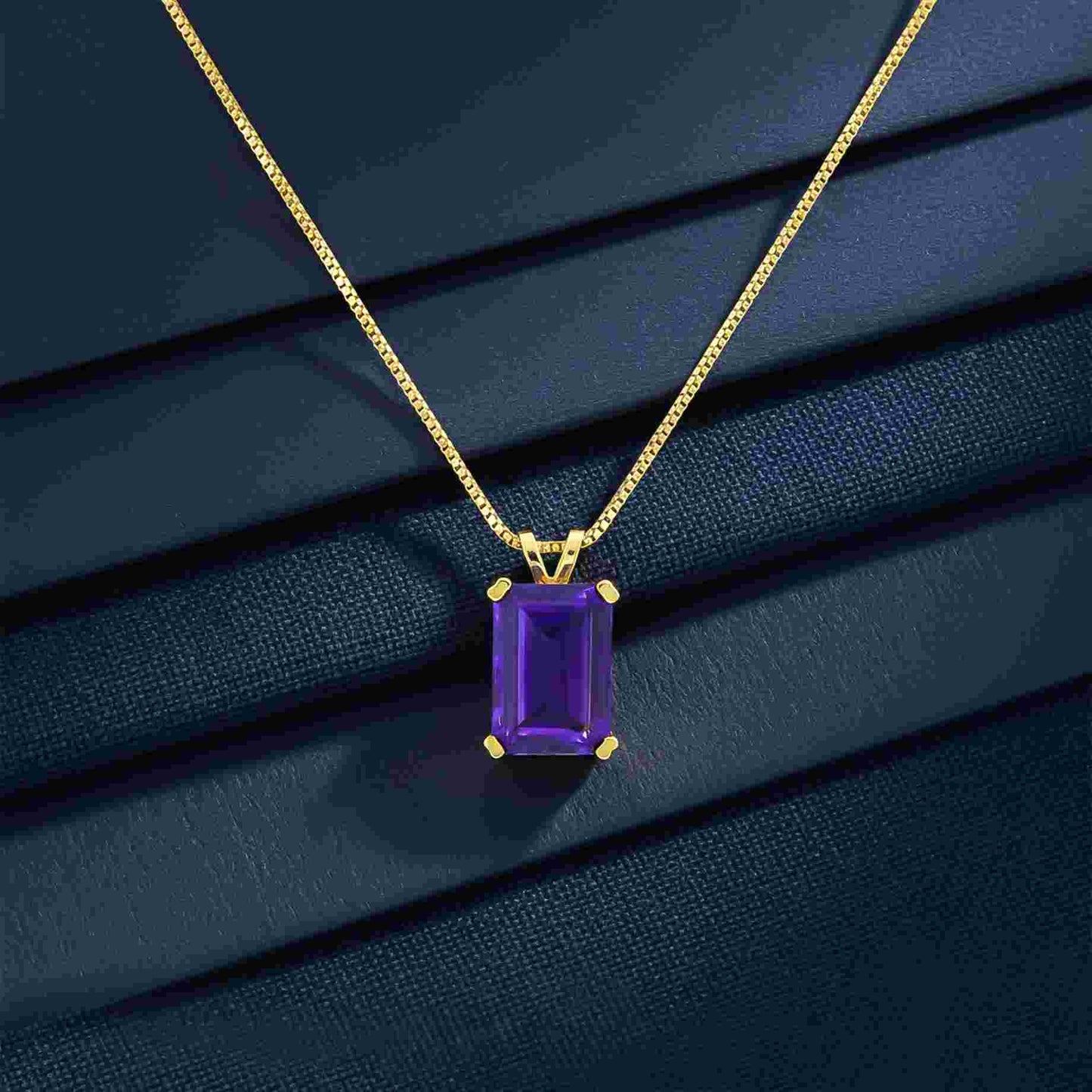 Silver Amethyst Minimalist Pendant