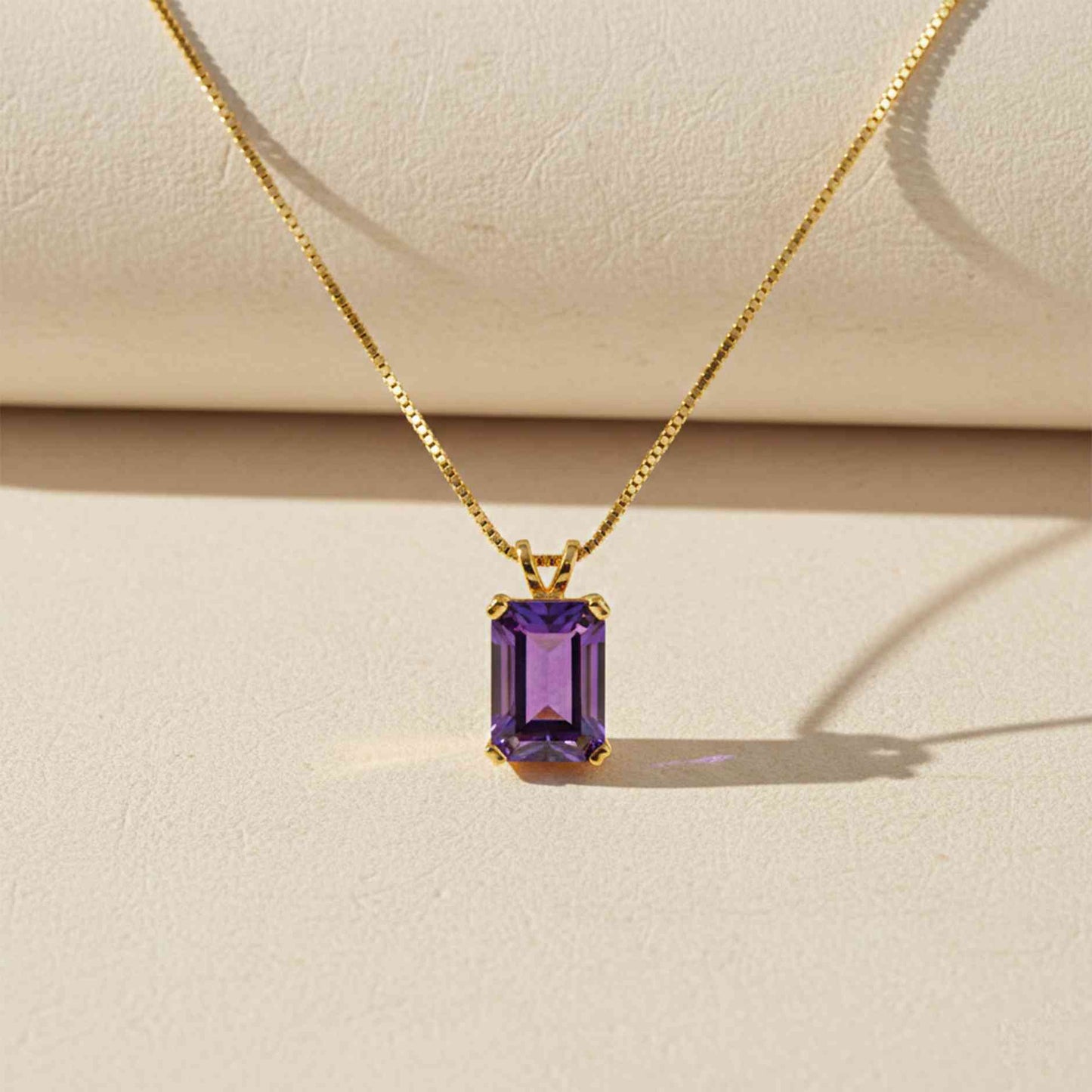 Silver Amethyst Minimalist Pendant