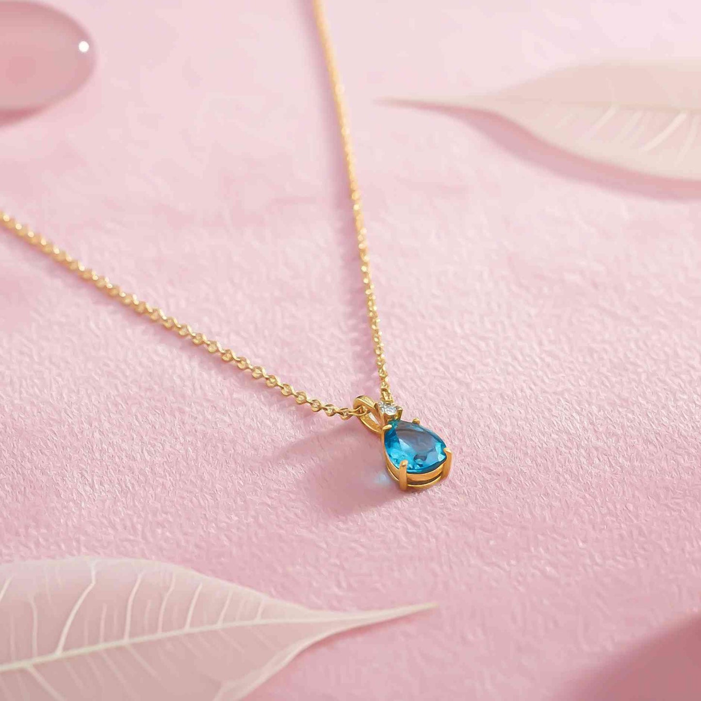 Silver Teardrop Topaz Pendant