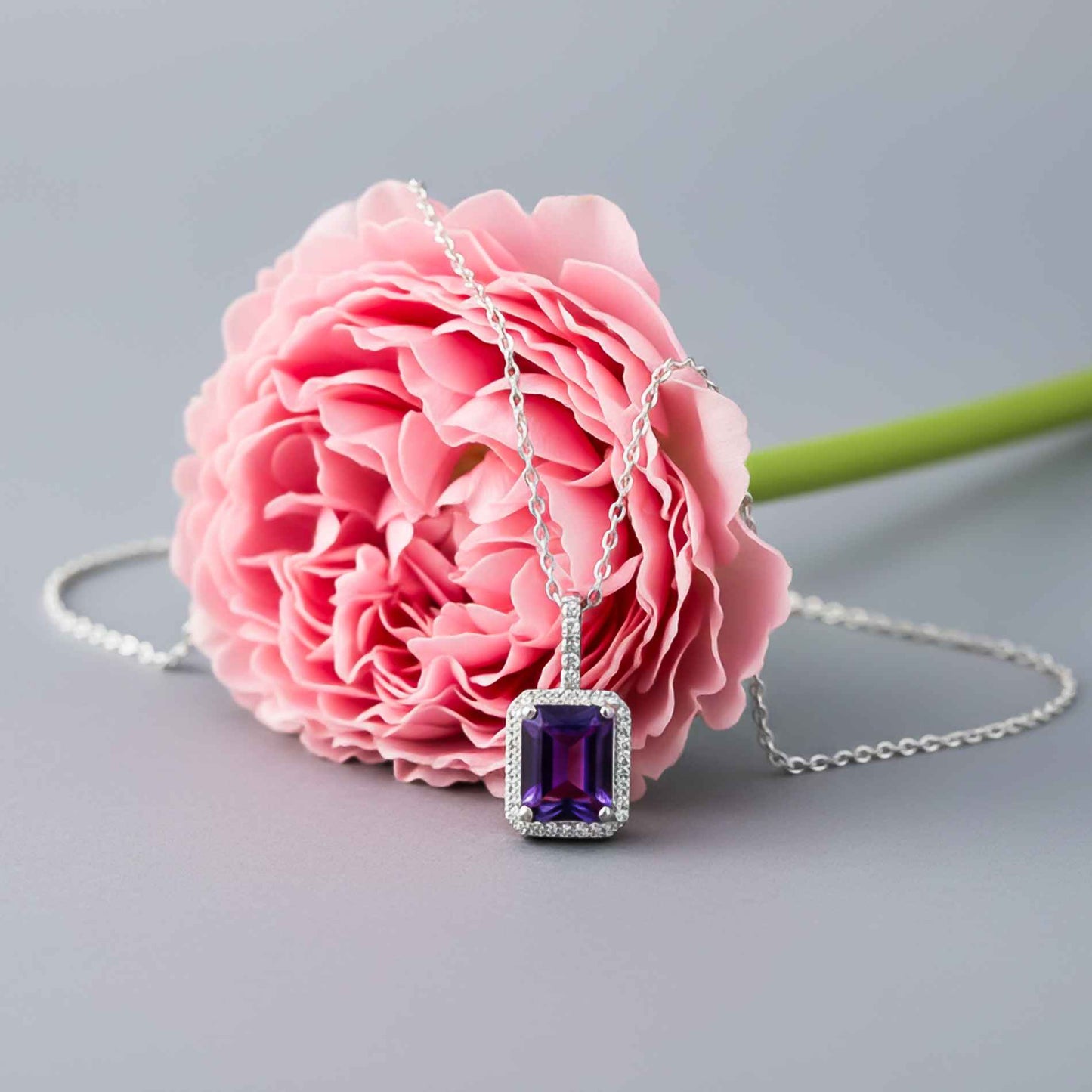 Silver Midnight Blue Sapphire Pendant