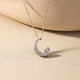 Silver Moon to Heart Necklace Gold Vermeil (2.5 Micron)