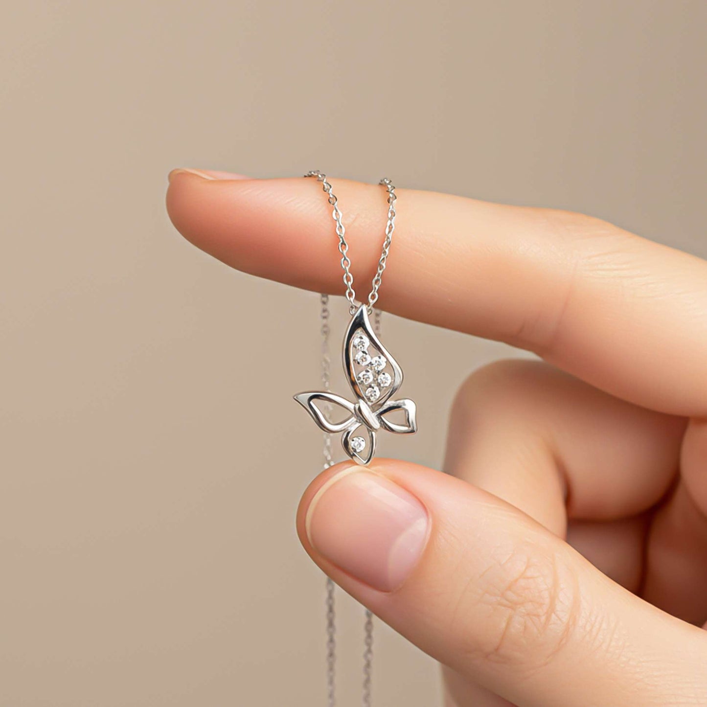 Silver Grace Butterfly Pendant