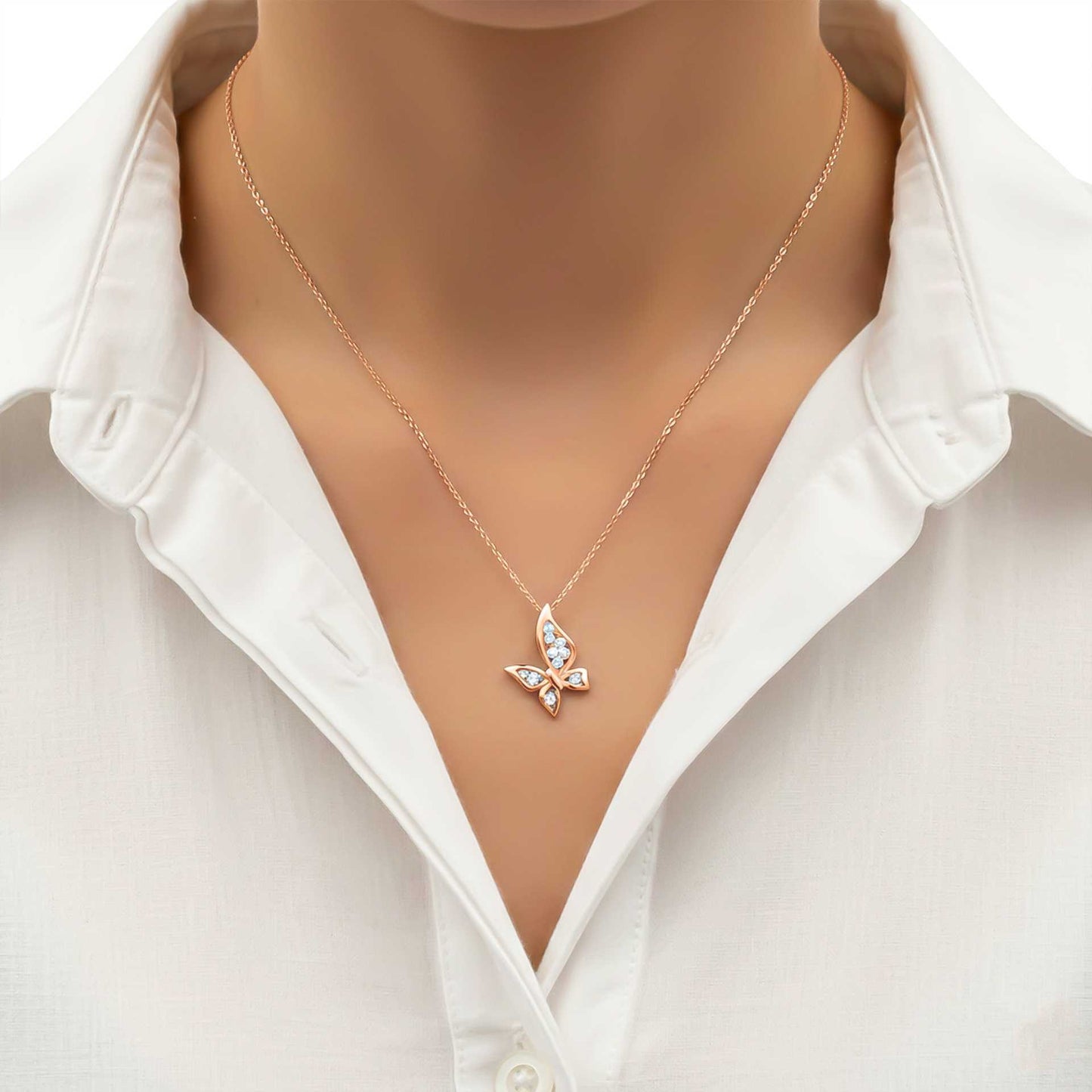 Silver Grace Butterfly Pendant