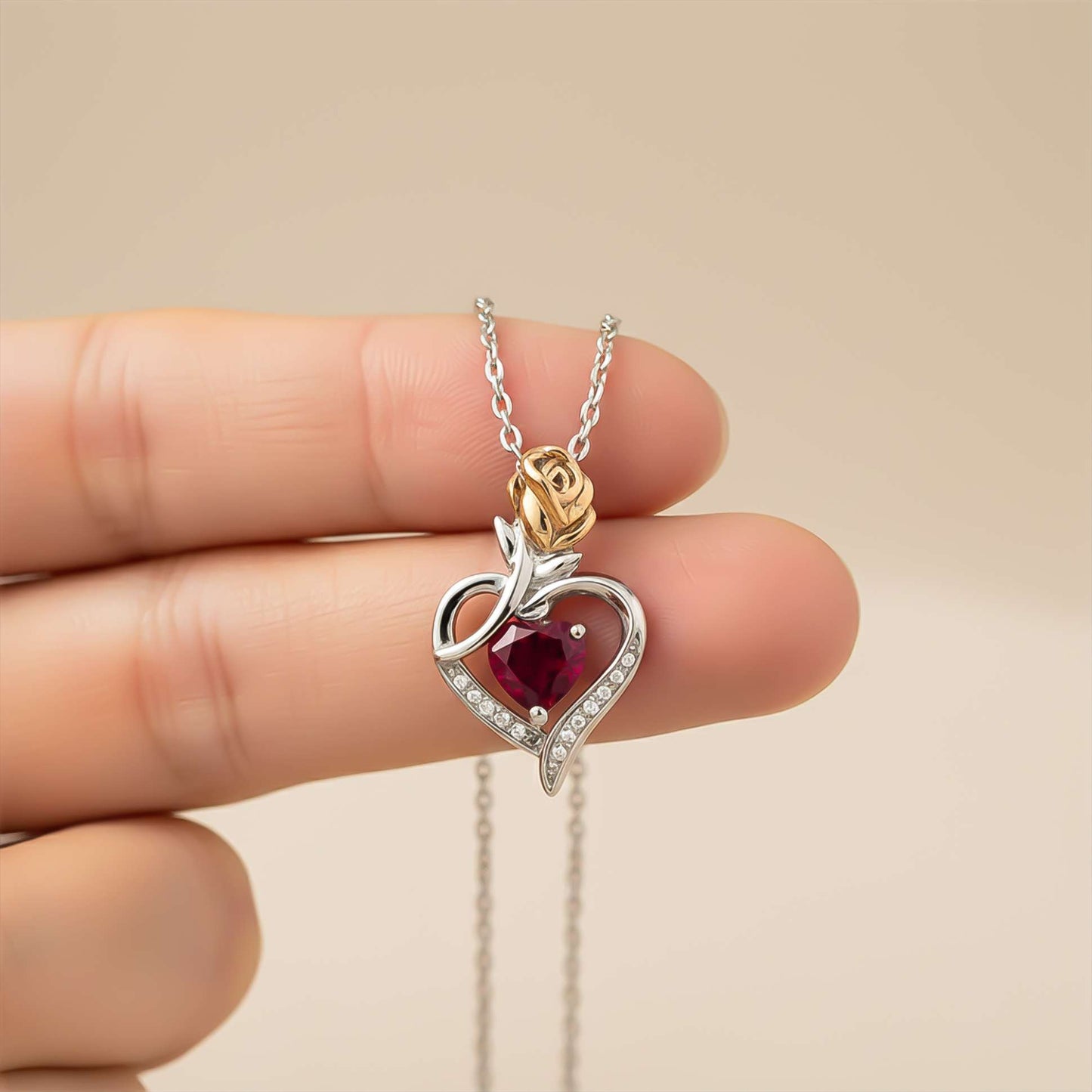 Silver Loving In Pink Pendant