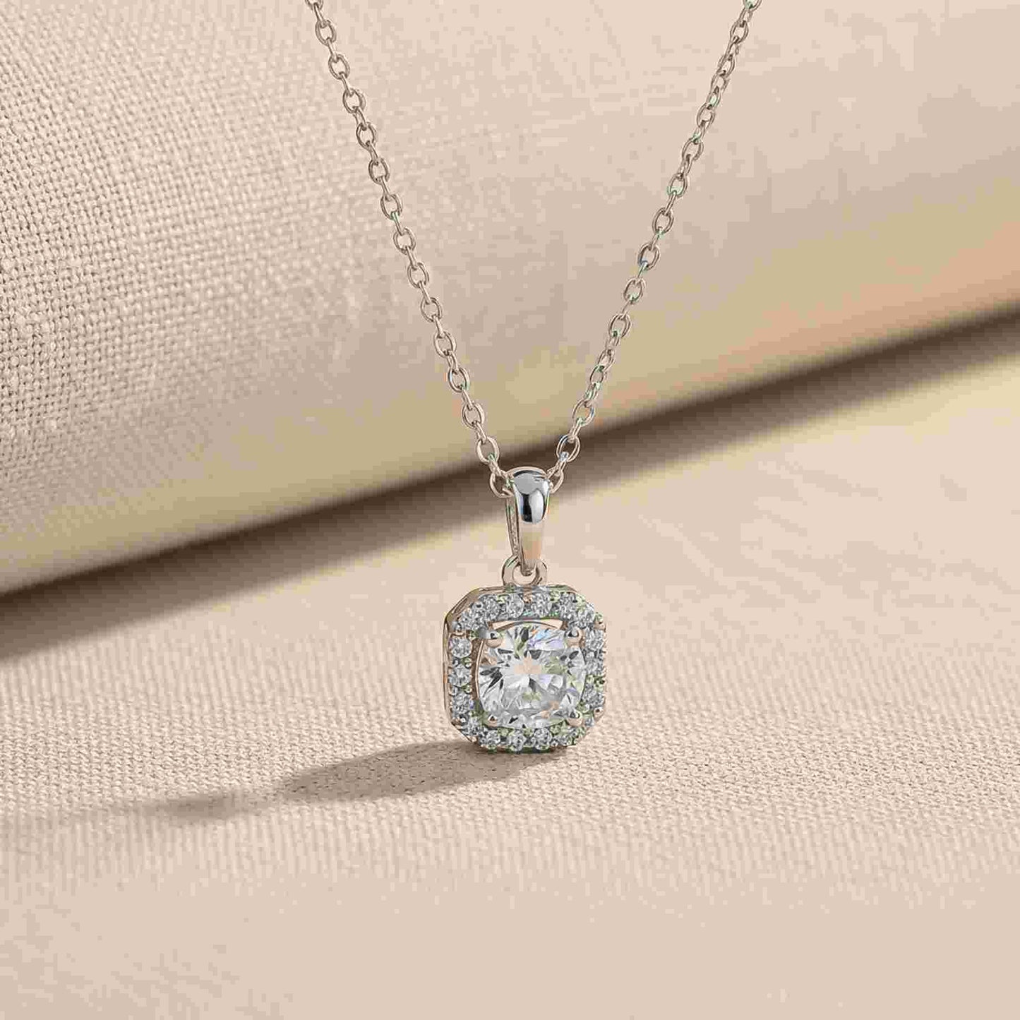Silver Halo Minimal Pendant