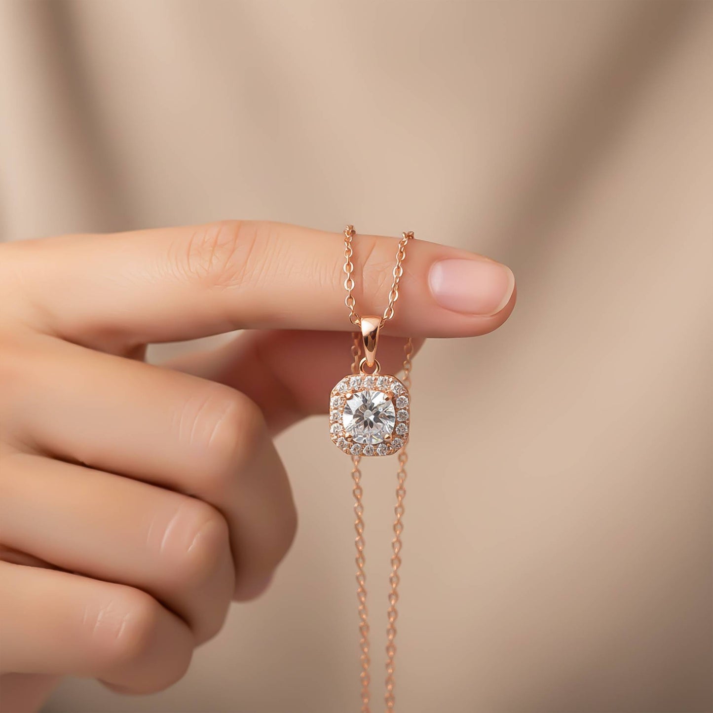 Silver Halo Minimal Pendant