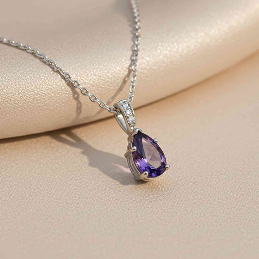 Silver Tanzanite Solitary Pendant