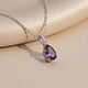 Silver Tanzanite Solitary Pendant Gold Vermeil (2.5 Micron)
