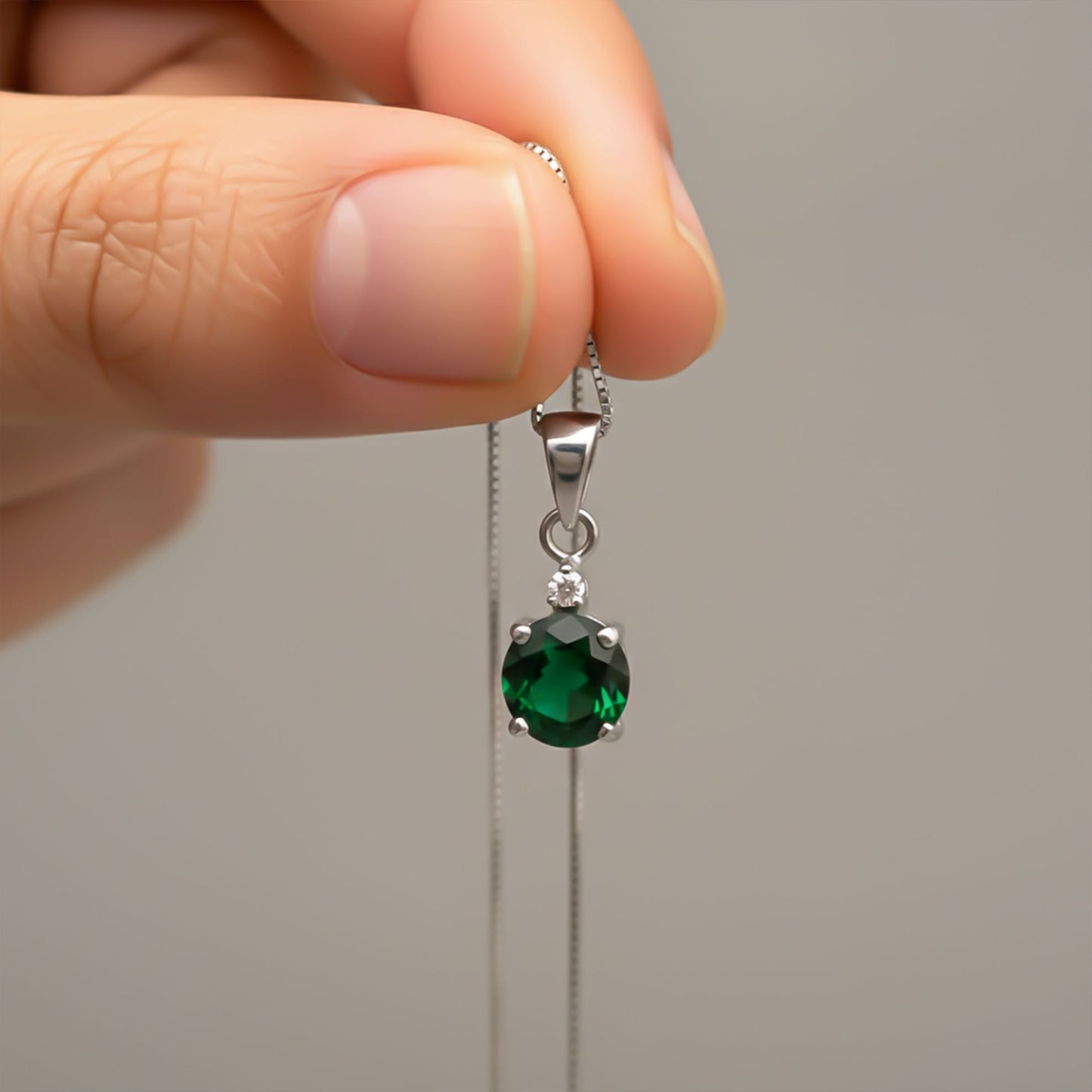 Silver Royal Green Classy Pendant Gold Vermeil (2.5 Micron)