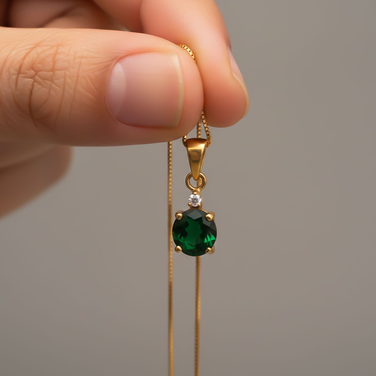 Silver Royal Green Classy Pendant Gold Vermeil (2.5 Micron)