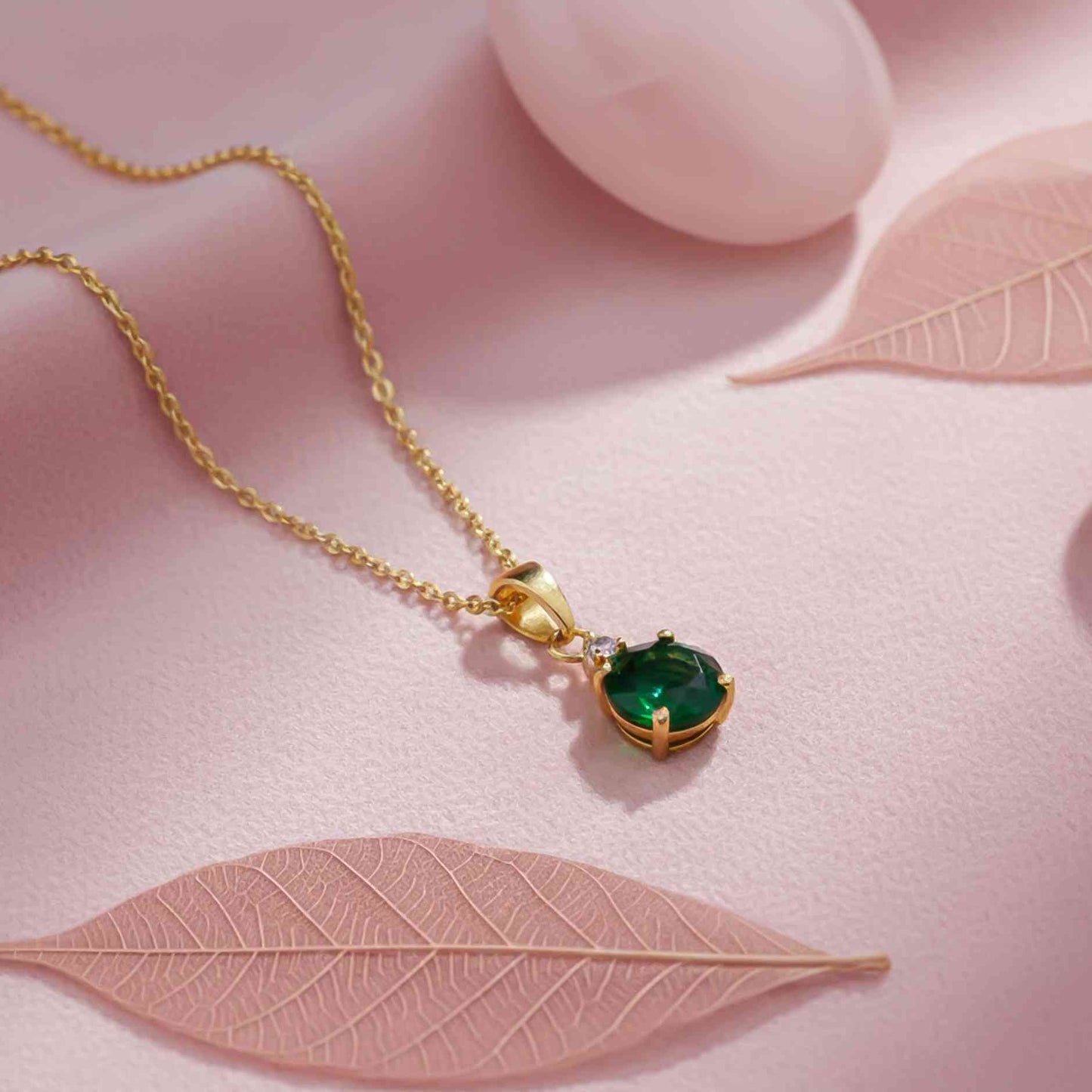 Silver Royal Green Classy Pendant Gold Vermeil (2.5 Micron)
