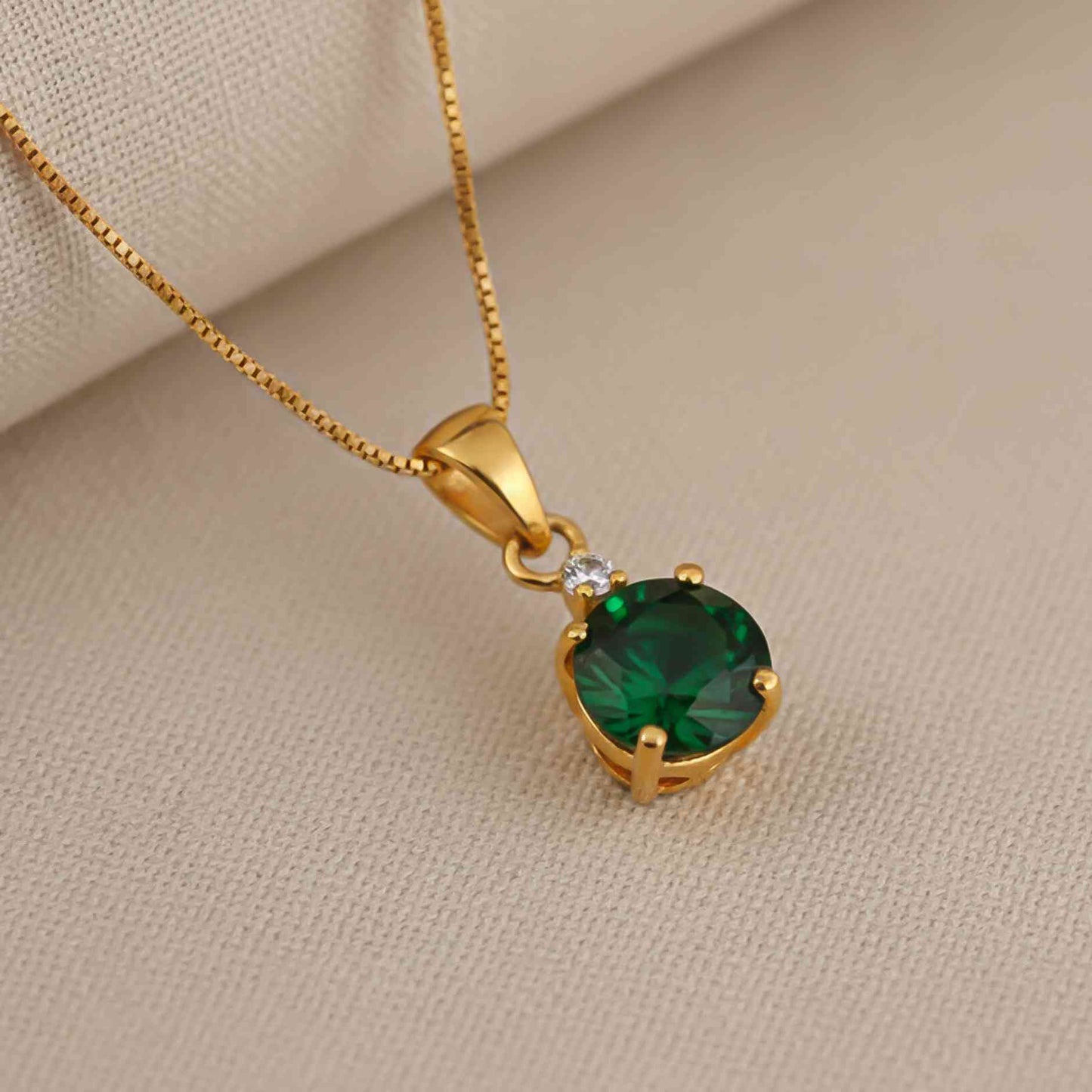 Silver Royal Green Classy Pendant Gold Vermeil (2.5 Micron)