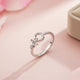 Silver Leaf Open Circle Ring Gold Vermeil (2.5 Micron)
