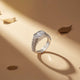 Silver CZ Chest Men's Band Ring Gold Vermeil (2.5 Micron)