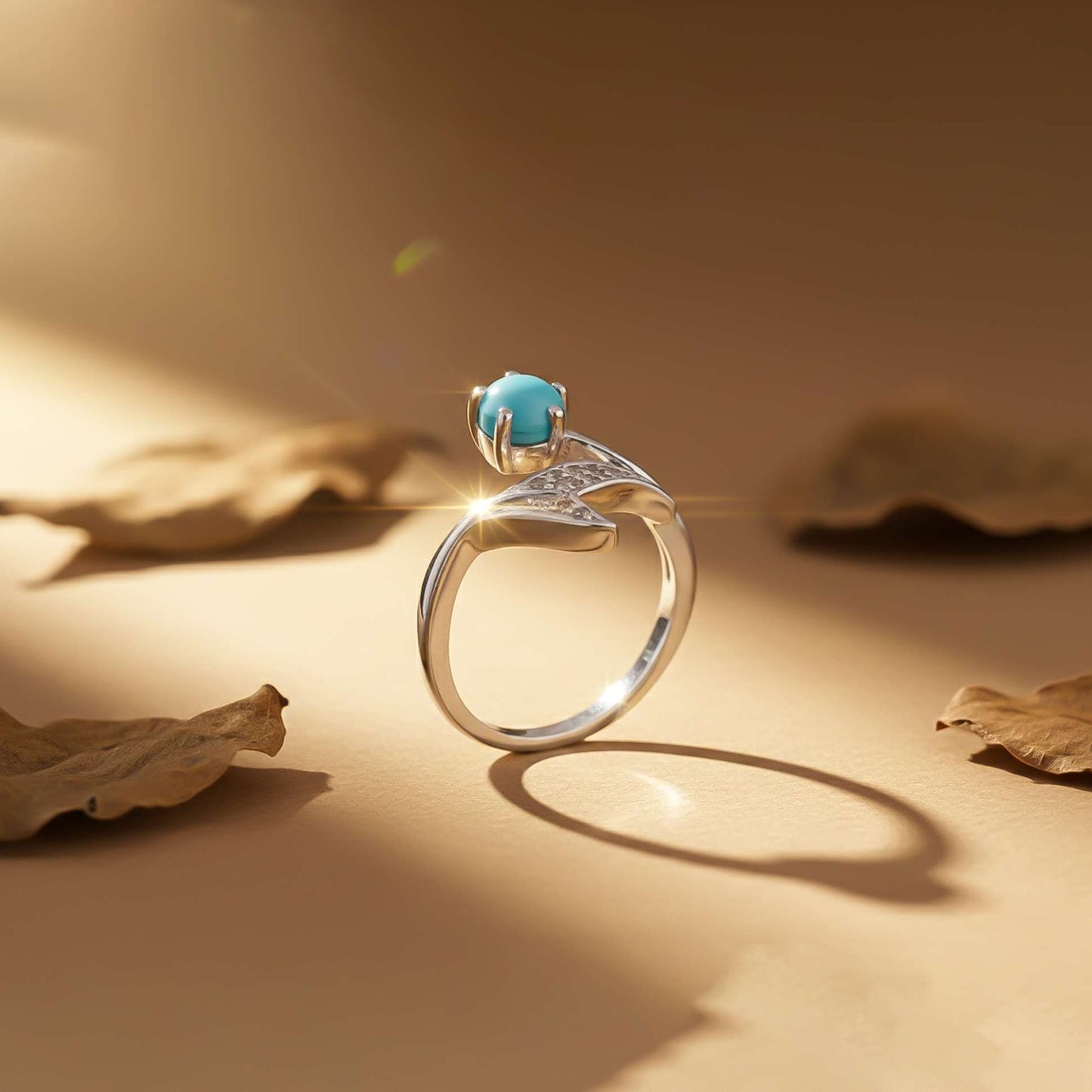 Silver Opal Mermaid Ring