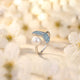 Silver Blue Dolphin Pearl Ring Gold Vermeil (2.5 Micron)