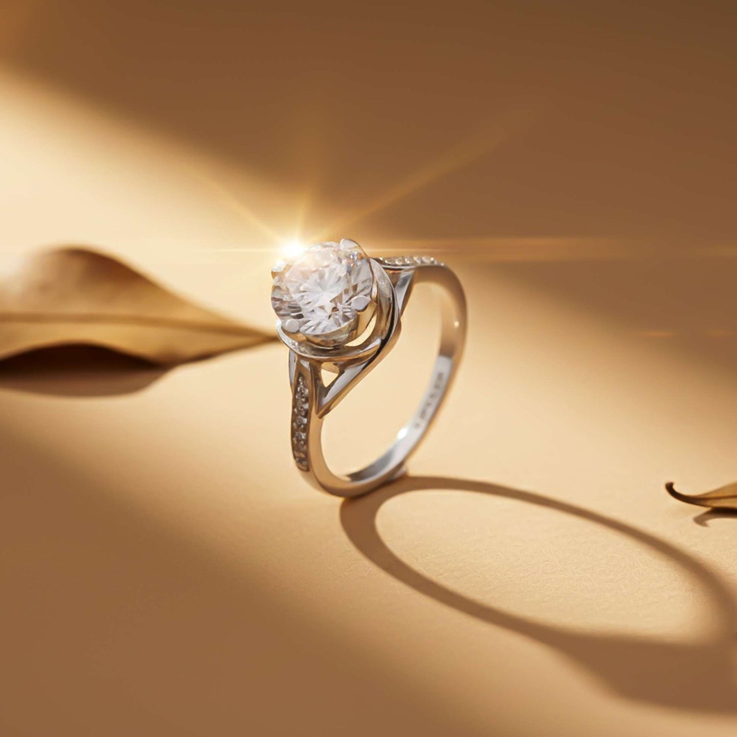 Silver Minimal Solitaire Ring