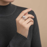 Silver Cocktail Statement Ring