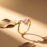 Golden Open Heart Stackable Ring Gold Vermeil (2.5 Micron)