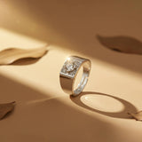Silver Vintage Ring Band For Him Gold Vermeil (2.5 Micron)