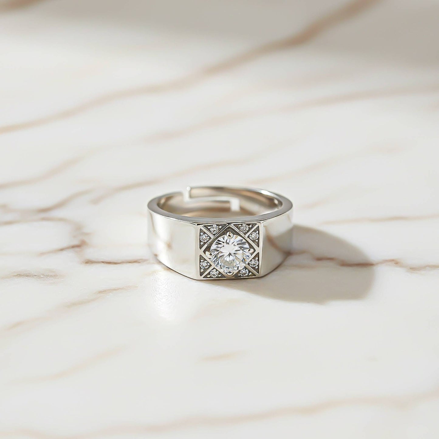 Silver Vintage Ring Band For Him