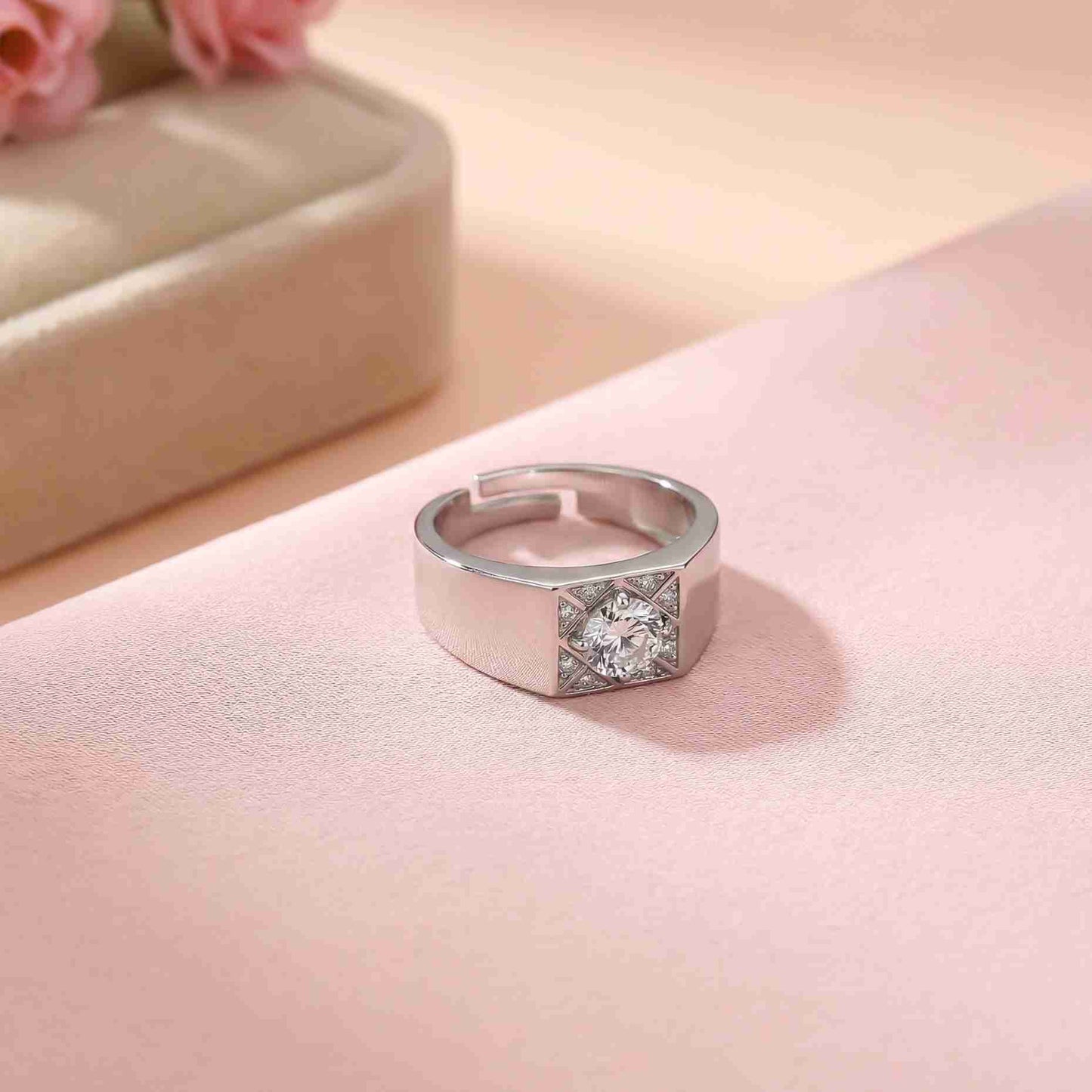 Silver Vintage Ring Band For Him