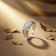 Silver Cocktail Solitaire Ring For Men's Gold Vermeil (2.5 Micron)