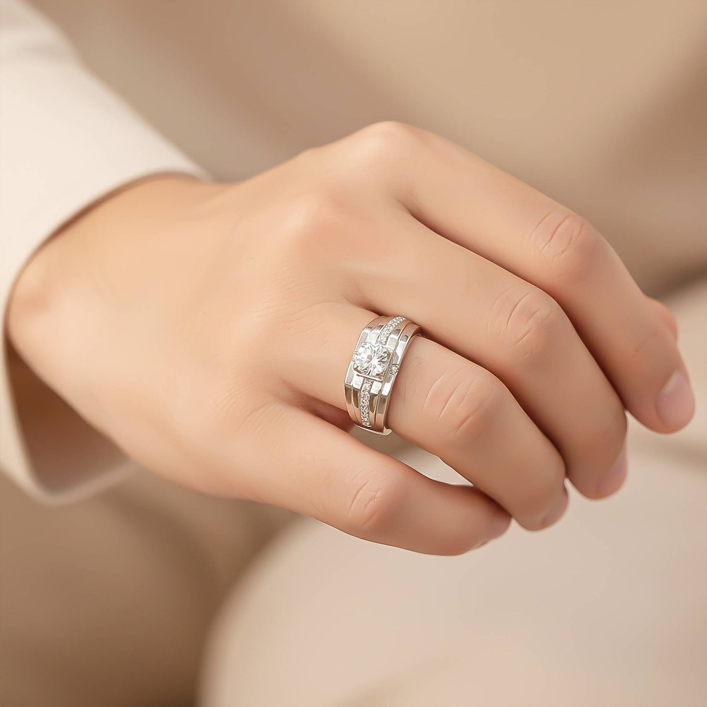 Silver Harmony Ring For Him